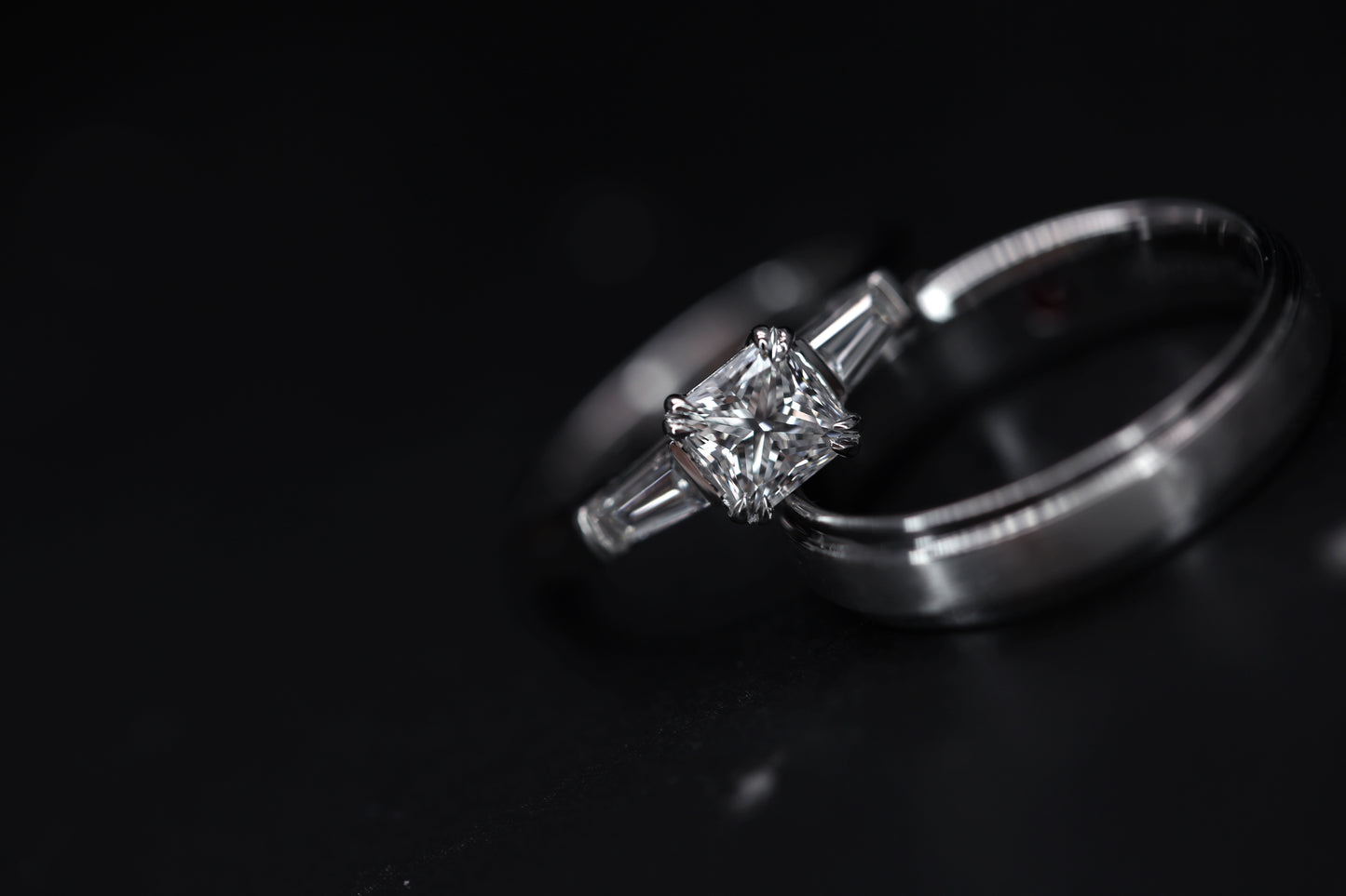 Princess Cut Diamond Wedding rings