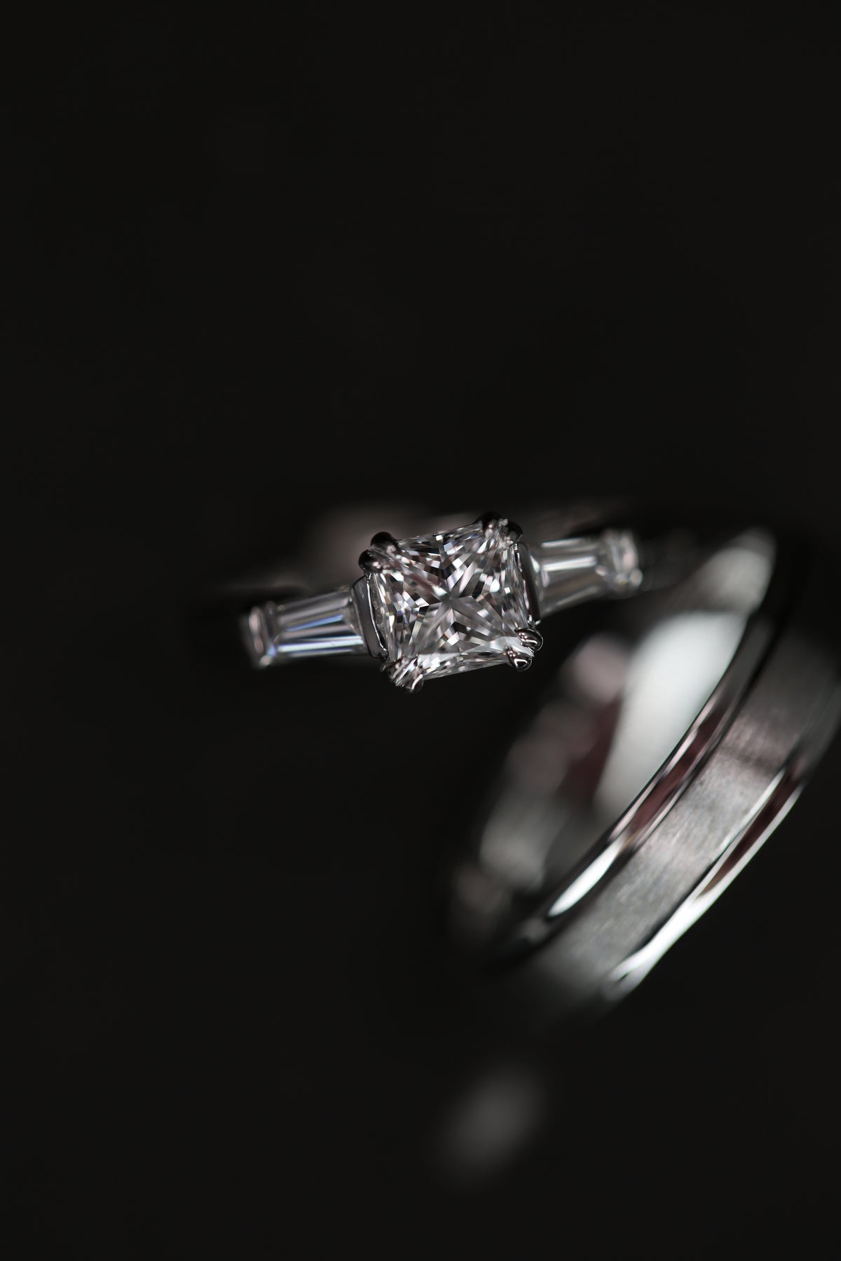 Princess Cut Diamond Wedding rings