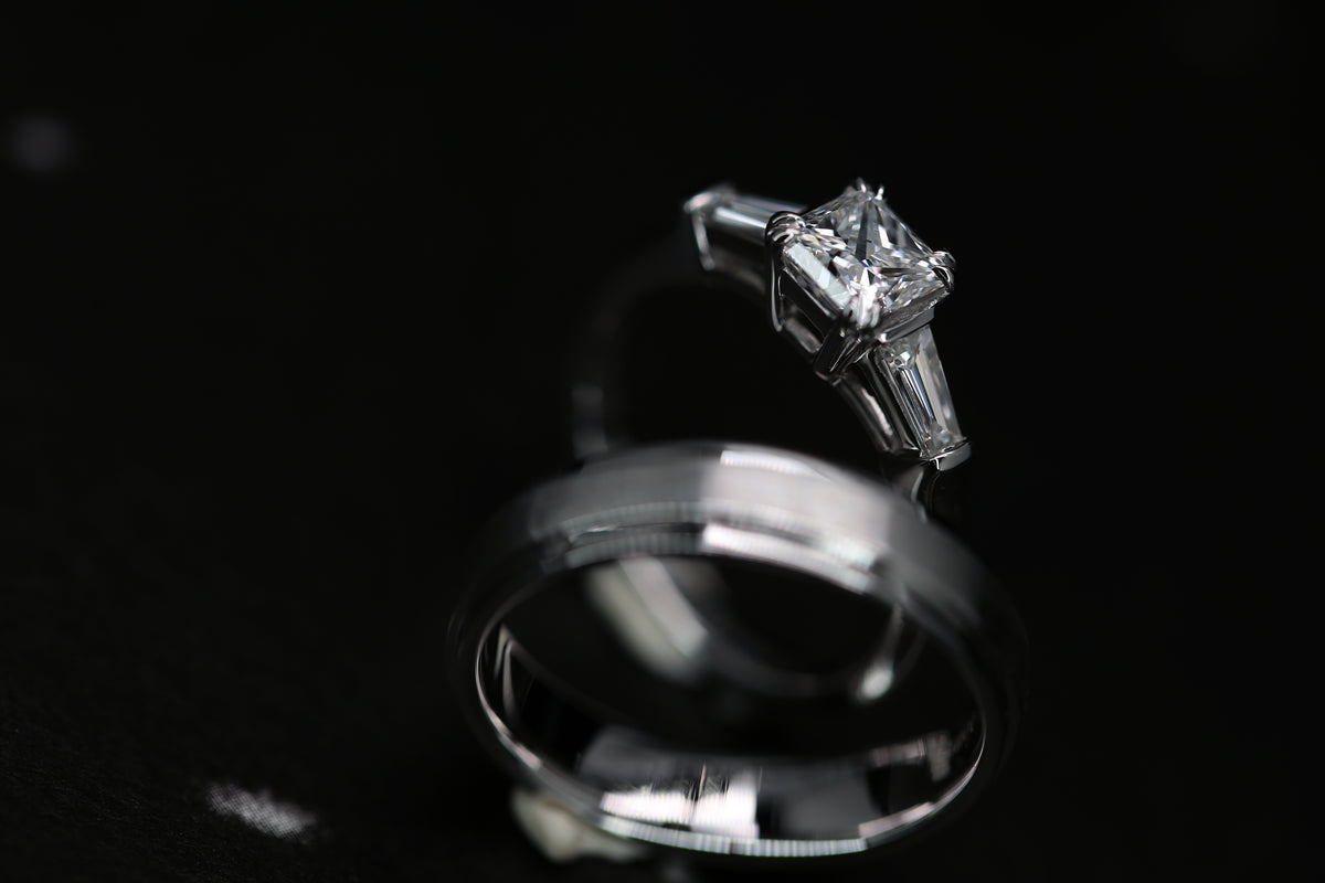 Princess Cut Diamond Wedding rings