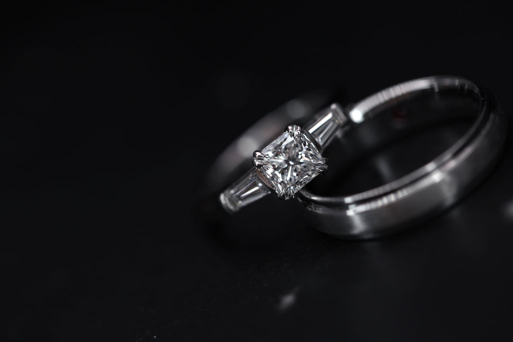 Princess Cut Diamond Wedding rings
