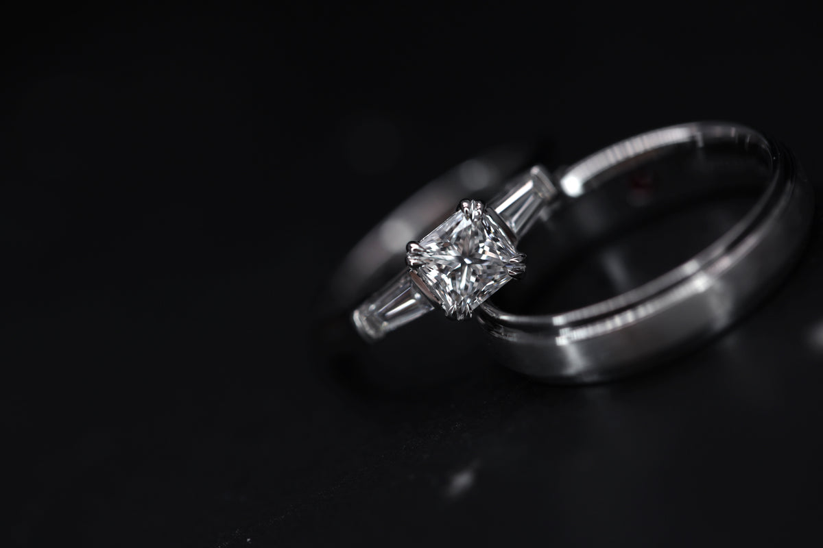 Princess Cut Diamond Wedding rings