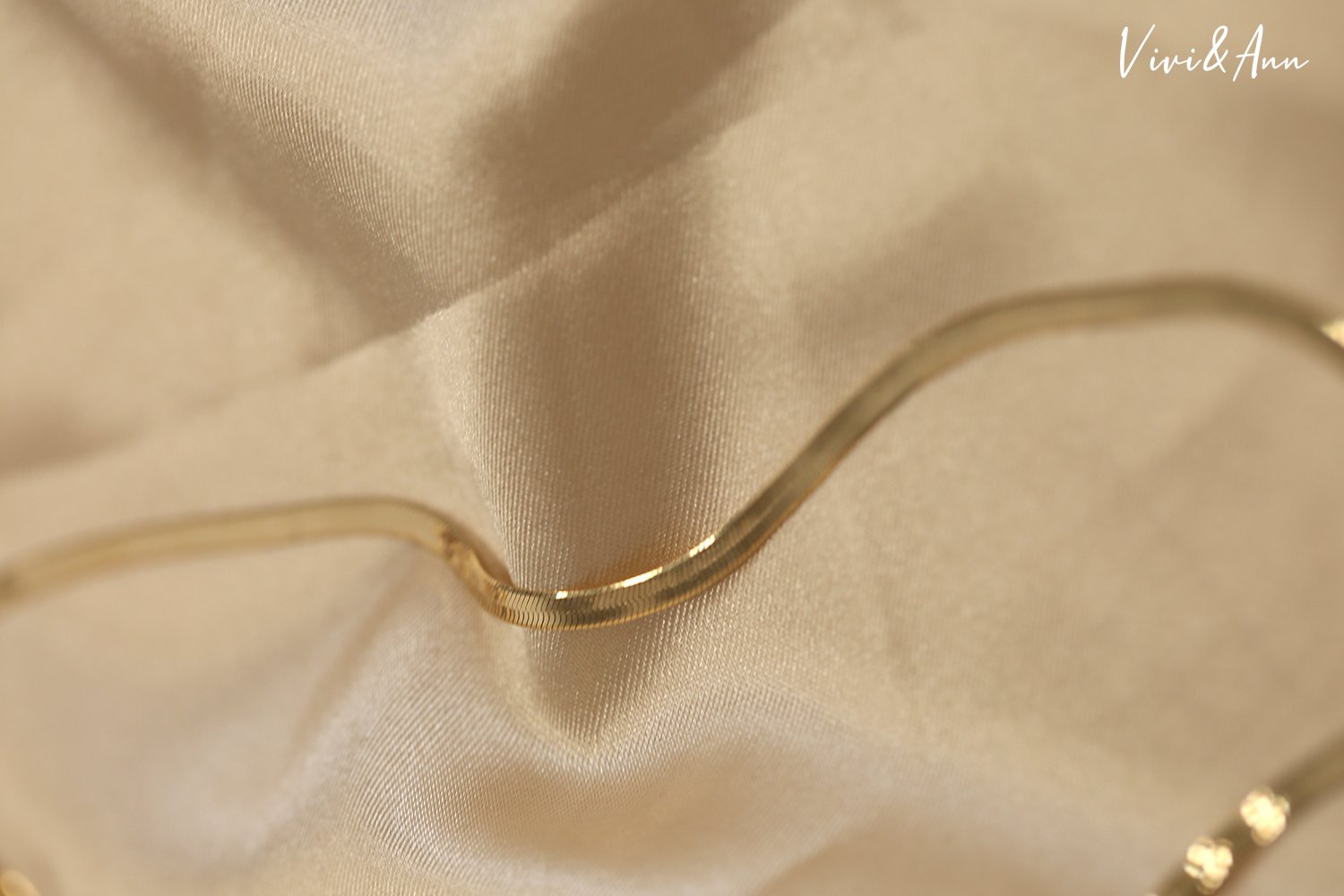 Made to Order - Solid 18K Gold Herringbone Chain Necklace