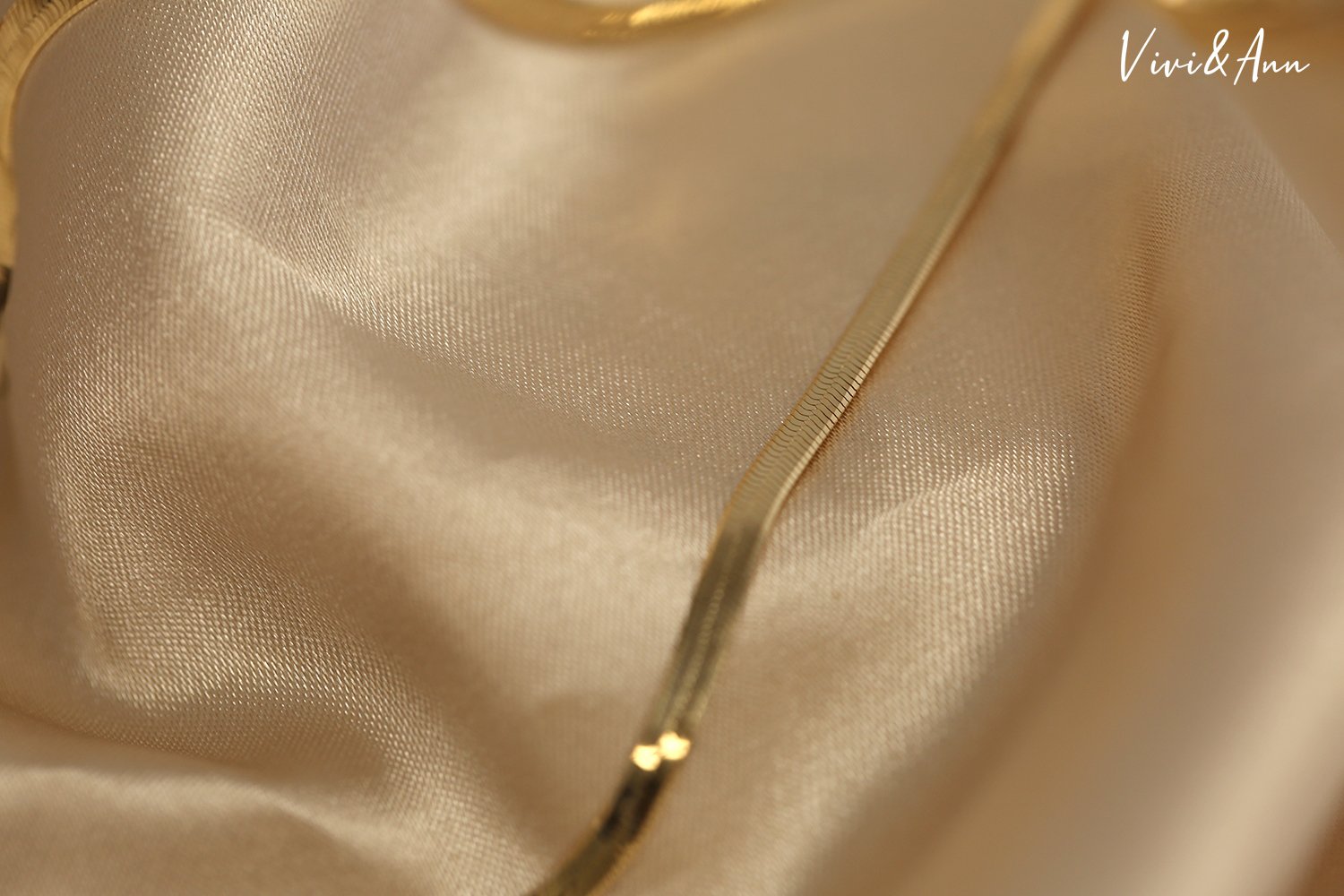 Made to Order - Solid 18K Gold Herringbone Chain Necklace